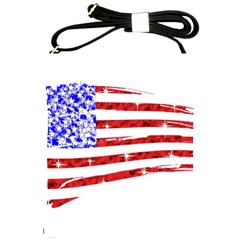 Sparkling American Flag Cross Shoulder Sling Bag