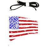 Sparkling American Flag Cross Shoulder Sling Bag Front