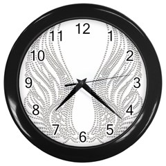 Angel Bling Wings Black Wall Clock by artattack4all