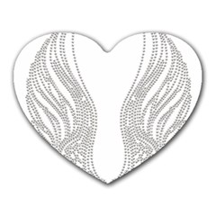 Angel Bling Wings Mouse Pad (heart) by artattack4all