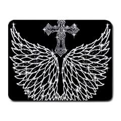 Bling Wings And Cross Small Mouse Pad (rectangle) by artattack4all