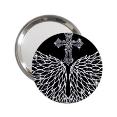 Bling Wings And Cross Handbag Mirror by artattack4all