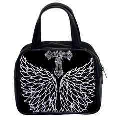 Bling Wings And Cross Twin-sided Satched Handbag