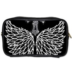 Bling Wings And Cross Twin-sided Personal Care Bag