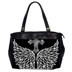 Bling Wings And Cross Twin-sided Oversized Handbag by artattack4all