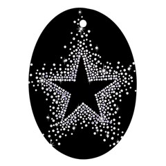 Sparkling Bling Star Cluster Ceramic Ornament (oval) by artattack4all