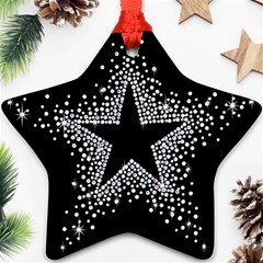 Sparkling Bling Star Cluster Ceramic Ornament (Star)