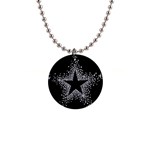 Sparkling Bling Star Cluster Mini Button Necklace Front