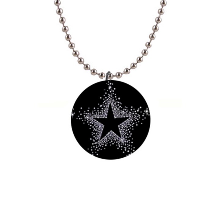 Sparkling Bling Star Cluster Mini Button Necklace