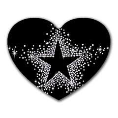 Sparkling Bling Star Cluster Mouse Pad (Heart)