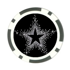 Sparkling Bling Star Cluster Poker Chip by artattack4all