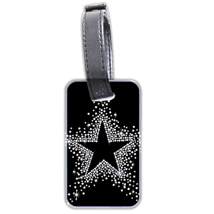 Sparkling Bling Star Cluster Twin-sided Luggage Tag