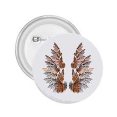 Brown Feather Wing Regular Button (round)