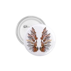 Brown Feather Wing Small Button (round)