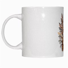 Brown Feather Wing White Coffee Mug