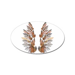 Brown Feather Wing Sticker (oval)