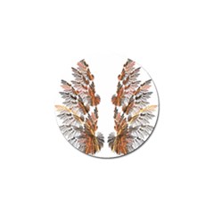 Brown Feather Wing 4 Pack Golf Ball Marker