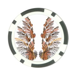 Brown Feather Wing Poker Chip