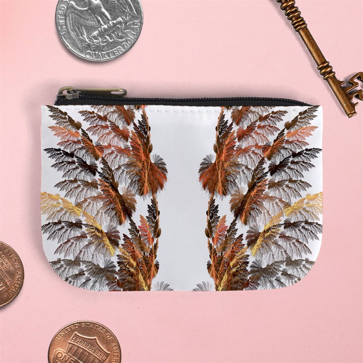 Brown Feather wing Coin Change Purse