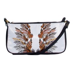 Brown Feather Wing Evening Bag