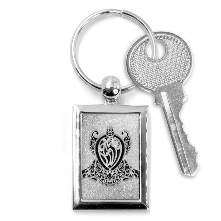 Diamond Bling Lion Key Chain (Rectangle)