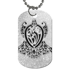 Diamond Bling Lion Single-sided Dog Tag