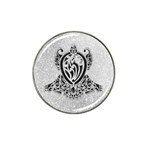 Diamond Bling Lion Golf Ball Marker (for Hat Clip) Front