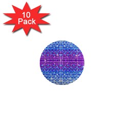 Rainbow Of Colors, Bling And Glitter 10 Pack Mini Magnet (round) by artattack4all