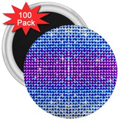 Rainbow Of Colors, Bling And Glitter 100 Pack Large Magnet (round) by artattack4all