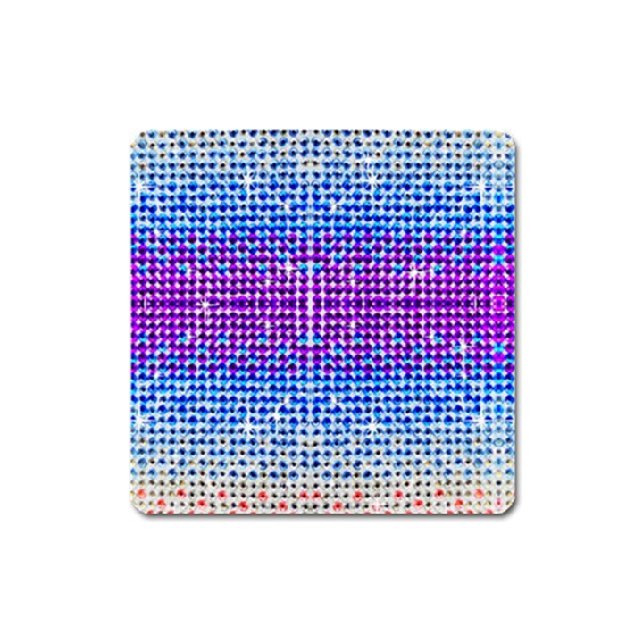 Rainbow of Colors, Bling and Glitter Large Sticker Magnet (Square)