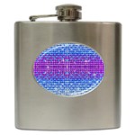 Rainbow of Colors, Bling and Glitter Hip Flask Front