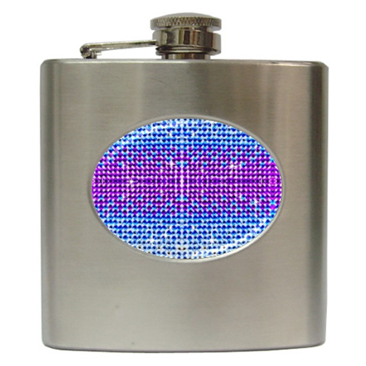 Rainbow of Colors, Bling and Glitter Hip Flask