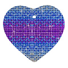 Rainbow Of Colors, Bling And Glitter Heart Ornament (two Sides) by artattack4all