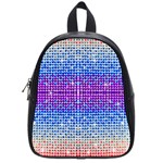 Rainbow of Colors, Bling and Glitter Small School Backpack Front