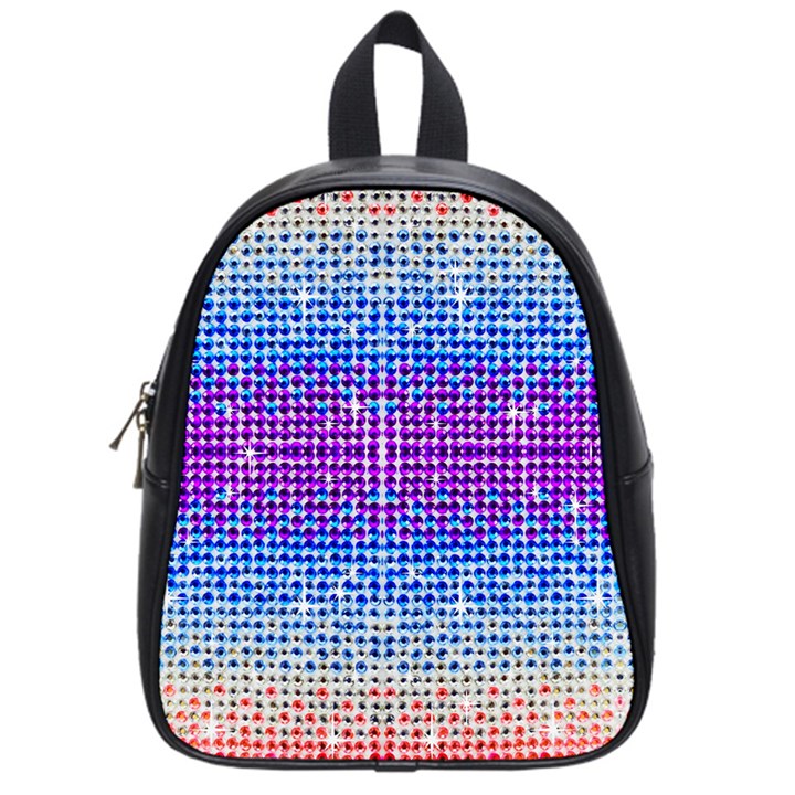 Rainbow of Colors, Bling and Glitter Small School Backpack