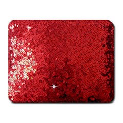 Sequin And Glitter Red Bling Small Mouse Pad (rectangle) by artattack4all