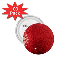 Sequin And Glitter Red Bling 100 Pack Small Button (round) by artattack4all