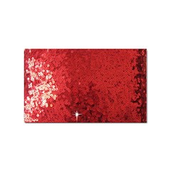 Sequin And Glitter Red Bling Sticker (rectangle) by artattack4all