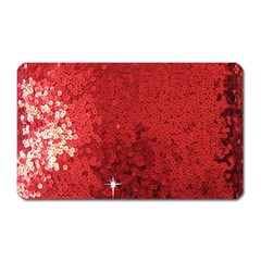 Sequin And Glitter Red Bling Large Sticker Magnet (rectangle)