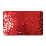 Sequin and Glitter Red Bling Large Sticker Magnet (Rectangle) Front