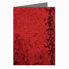 Sequin And Glitter Red Bling 8 Pack Large Greeting Card by artattack4all