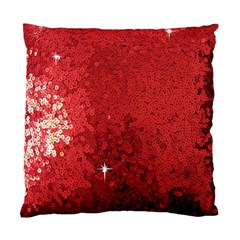 Sequin And Glitter Red Bling Single-sided Cushion Case by artattack4all