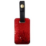 Sequin and Glitter Red Bling Single-sided Luggage Tag Front