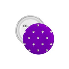 Royal Purple And Silver Bead Bling Small Button (round) by artattack4all