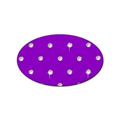 Royal Purple And Silver Bead Bling 10 Pack Sticker (oval) by artattack4all