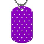 Royal Purple and Silver Bead Bling Twin-sided Dog Tag Back