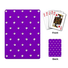 Royal Purple And Silver Bead Bling Standard Playing Cards by artattack4all