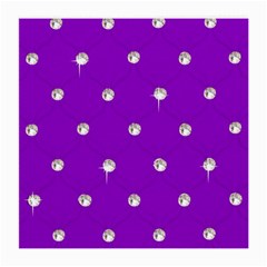 Royal Purple And Silver Bead Bling Single-sided Large Glasses Cleaning Cloth by artattack4all