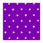 Royal Purple and Silver Bead Bling Twin-sided Large Glasses Cleaning Cloth Back