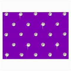 Royal Purple And Silver Bead Bling Single-sided Handkerchief by artattack4all